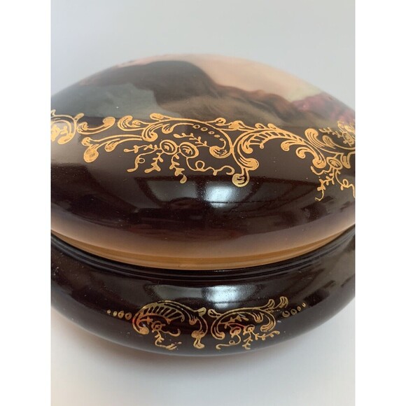 Royal‎ Vienna Porcelain Trinket Box 1920s Auburn Lady - Picture 4 of 7